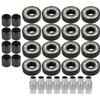 Player's Choice Indoor Roller Hockey Wheels 68/72 Youth Hilo Ginos 74A 8-Pack with Silver Ceramic Bearings view 2