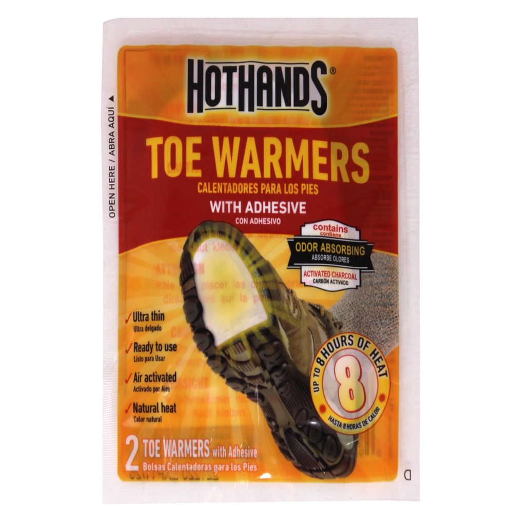 HotHands Toe Warmers, Odor Absorbing, Air Activated, Ultra Thin, Up to 8 Hours of Heat, Pack of 20 Pouches, 2 Toe Warmers Per Pouch
