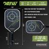 Engage Pursuit Pro MX Pickleball Paddle  Elongated Shape, Raw T700 Toray Carbon Fiber Face, 13mm Control Pro Black Core (Alpine Lime, Standard (7.9-8.3oz)) view 4