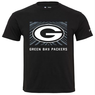 Zubaz NFL Adult Unisex Cotton Heavyweight Short Sleeve T-Shirt Black with Grey Tonal Tunnel Logo for Men and Women, Green Bay Packers, 3X-Large