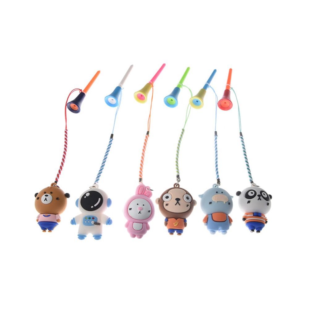Leopacat Golf Tee Hanger Anti Lost, Lost Ring Colorful Rubber with Strap Cartoon Plastic Pattern Cute Men Women Premium Space Bear Tees Silicone Adjustable Height Loss Prevention Excellent Holder 6Pcs