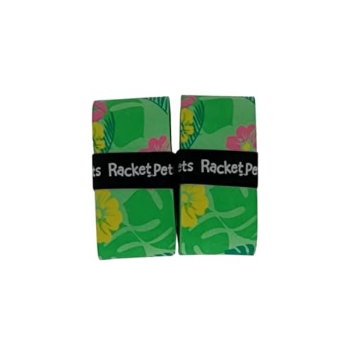 Racket Pets Kids Tennis Racket Overgrip, Animal Print Non-Slip Tennis Grip Tape for Junior Rackets, Fun Patterned Replacement Grip for Childrens Racquets, 2 Pack
