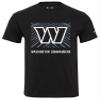 Zubaz NFL Adult Unisex Cotton Heavyweight Short Sleeve T-Shirt Black with Grey Tonal Tunnel Logo for Men and Women, Washington Commanders, XX-Large view 1