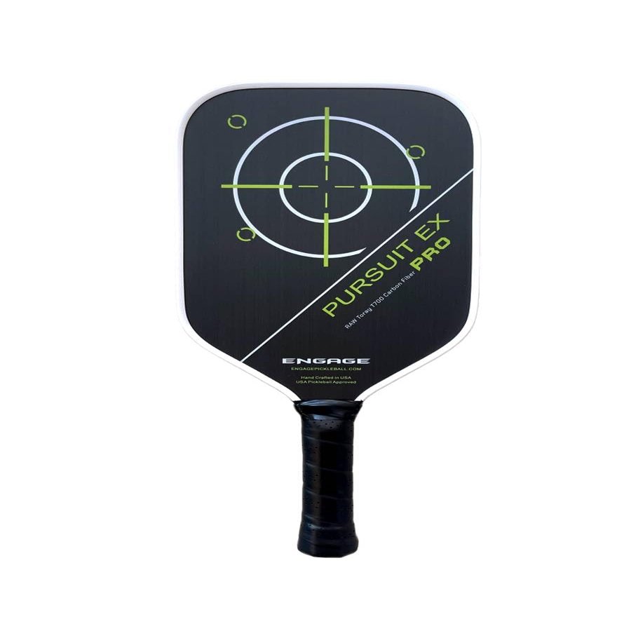 Engage Pursuit Pro EX Pickleball Paddle  Widebody Shape, Raw T700 Toray Carbon Fiber Face, 13mm Control Pro Black Core (Alpine Lime, Lite (7.5-7.8oz))