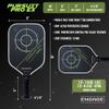 Engage Pursuit Pro EX Pickleball Paddle  Widebody Shape, Raw T700 Toray Carbon Fiber Face, 13mm Control Pro Black Core (Alpine Lime, Lite (7.5-7.8oz)) view 4