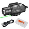 Fenix GL23R 1200 Lumen Rail Mounted Tactical Flashlight, USB-C Rechargeable, Compatible with 1913 or GL Rail with Green Beam and Organizer view 1