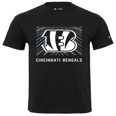 Zubaz NFL Adult Unisex Cotton Heavyweight Short Sleeve T-Shirt Black with Grey Tonal Tunnel Logo for Men and Women, Cincinnati Bengals, XX-Large