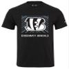 Zubaz NFL Adult Unisex Cotton Heavyweight Short Sleeve T-Shirt Black with Grey Tonal Tunnel Logo for Men and Women, Cincinnati Bengals, XX-Large view 1
