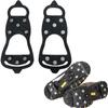 Crampons Ice Snow Traction Cleats for Boots Shoes Snow Grips 8 Spikes Crampons Anti Slip Safe Ice Grips Stretch Shoe Grippers Footwear Traction for Women Men Hiking Climbing Mountaineering view 1