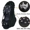 Crampons Ice Snow Traction Cleats for Boots Shoes Snow Grips 8 Spikes Crampons Anti Slip Safe Ice Grips Stretch Shoe Grippers Footwear Traction for Women Men Hiking Climbing Mountaineering view 4