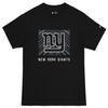 Zubaz NFL Adult Unisex Cotton Heavyweight Short Sleeve T-Shirt Black with Grey Tonal Tunnel Logo for Men and Women, New York Giants, 3X-Large view 4