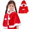 HPONEZJ Christmas Velvet Cloak Cape With Hood Christmas Red Cape Robe Mrs Santa Claus Hooded Cape Xmas Shawl Costume view 1