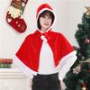 HPONEZJ Christmas Velvet Cloak Cape With Hood Christmas Red Cape Robe Mrs Santa Claus Hooded Cape Xmas Shawl Costume view 2