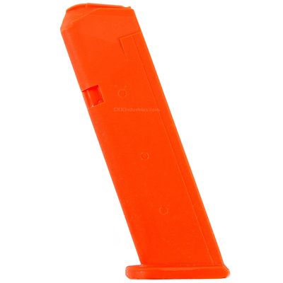 American Safety Molds - Compatible with Glock 45 - Non-Functional Solid Polymer Magazine - Blaze Orange - U.S.A  Magazine Holster Molding Prop