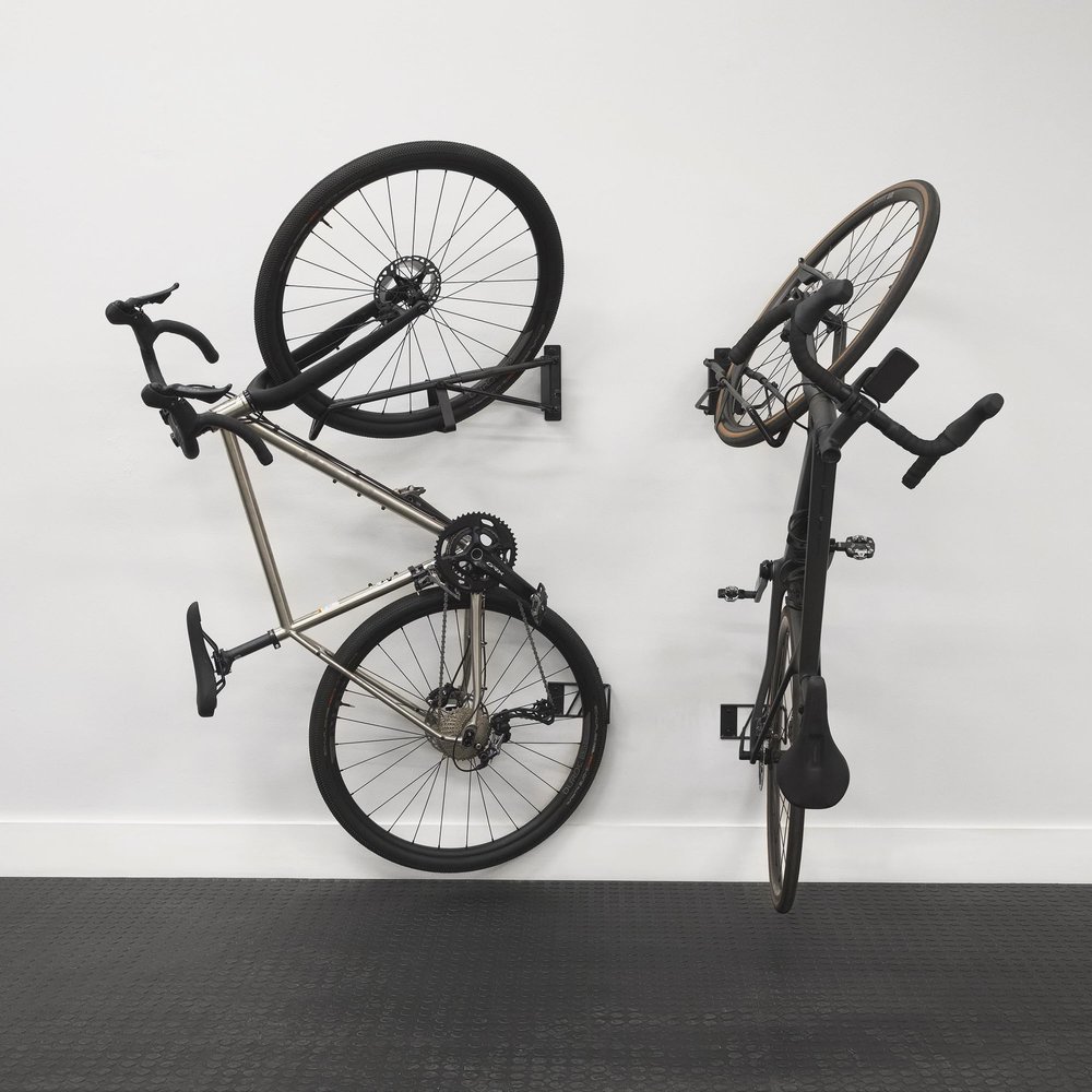 StoreYourBoard SwivelStow Bike Rack Garage Storage Rack 1 Pack - 1 Road & Gravel Bike Wall Mounts - Heavy Duty Bike Hanger - No-Lift Bike Rack Garage Storage Rack - Holds 70 lb Capacity
