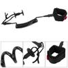 Premium Coil SUPLeash, Coiled Paddle Board Leashes, 5 ft Paddleboard Ankle Leash Quick Release Tab, with Waterproof Waist Bag Longboard Surfboard Stand up Paddleboard Accessories (Black) view 4