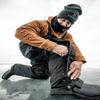 Striker Mens Climate Insulated, Waterproof Ice Fishing Bib with Sureflote Flotation Technology, Black/Gray, 4X-Large view 4