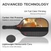 KUAVETO Carbon Fiber Pickleball Paddles Set, All The DIY Fun You can Have with Pudding-BO1420 Pattern Custom Made Honeycomb Polymer Core- Includes 2 Paddles, 4 Balls, and a Carry Bag view 4