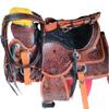 BNB International Handmade Wade Tree A Fork Roping Ranch Work Premium Western Saddles for Horses Leather Equestrian Trail Tack Size: 10"-18" inches Seat Available MO010 (13.5" inches Seat) view 1
