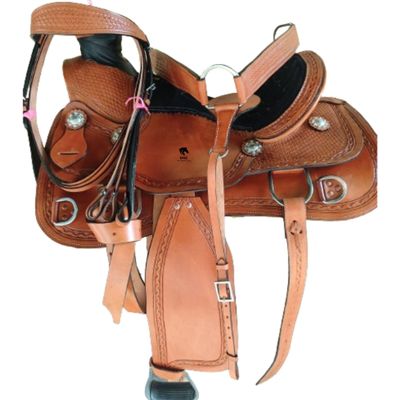 BNB International Handmade Wade Tree A Fork Roping Ranch Work Premium Western Saddles for Horses Leather Equestrian Trail Tack Size: 10"-18" inches Seat Available MO01 (13" inches Seat)