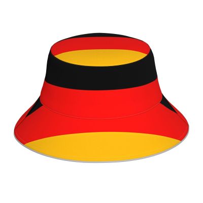 WHJWZY Germany Flag Printing Light Bucket hat - for Men and Women Protection Headwear for Travel and Outdoor Activities Black