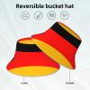 WHJWZY Germany Flag Printing Light Bucket hat - for Men and Women Protection Headwear for Travel and Outdoor Activities Black view 2