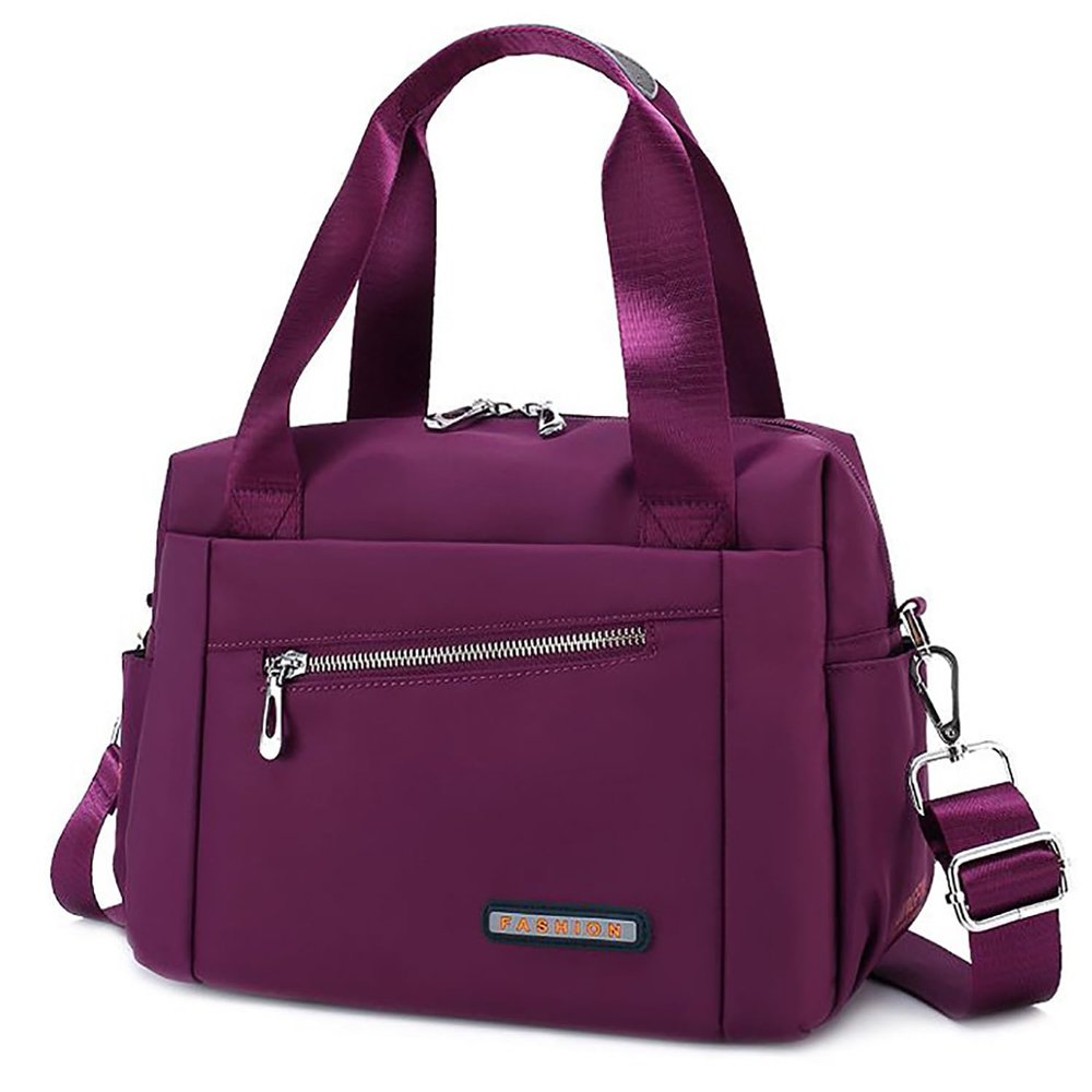 PNZLZIA Beautifuldeer Anti-Theft Handbag, Beautiful Deer Waterproof Lightweight Messenger Bag, Oxford Cloth Messenger Bag (Purple,One Size)
