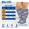 Diu Life Plus Size Compression Socks for Women & Men 15-20 mmhg Extra Wide Calf Knee High Support Socks for Circulation view 4