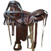 BNB International Handmade Wade Tree A Fork Roping Ranch Work Premium Western Saddles for Horses Leather Equestrian Trail Tack Size: 10"-18" inches Seat Available MO06 (15.5" inches Seat) view 1