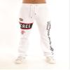 SCREENSHOT-P11461 Mens Upgraded Premium Streetwear Stacked Fit Fleece Pants - Half Toned Racing Urban Graffiti Embroidery Patch Bottoms-White-Medium view 2
