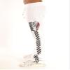SCREENSHOT-P11461 Mens Upgraded Premium Streetwear Stacked Fit Fleece Pants - Half Toned Racing Urban Graffiti Embroidery Patch Bottoms-White-Medium view 4