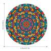Round Badge for Women Men Round Brooch Pin Unisex Lapel Tie Pin Circular Mandala Badge for Christmas Halloween Birthday Costume Accessory view 2