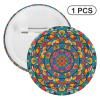Round Badge for Women Men Round Brooch Pin Unisex Lapel Tie Pin Circular Mandala Badge for Christmas Halloween Birthday Costume Accessory view 3