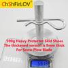 69212 2/Pack Skid Shoes for Snow Plow Blade Protector 5/8 inch Round Shaft and Adjustable Pin Placement Lock Rather Thick Hardened Steel Snow Plow Non-Slip Base - with Quick-Release Cotter Pins view 4