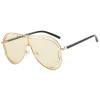 mincl Oversized Hollow One-Piece Sunglasses Women Big Frame 2024 Luxury Special-Shaped Sun Glasses For Ladies Eyewear Shades (yellow) view 2