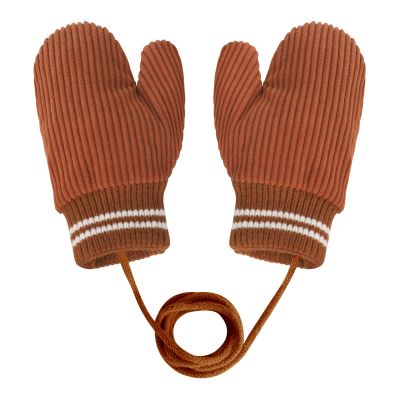 Kids Warm Mittens with String Knitted Winter Cute Full Finger Snow Gloves Infant Baby for Boys Girls Age 1-4