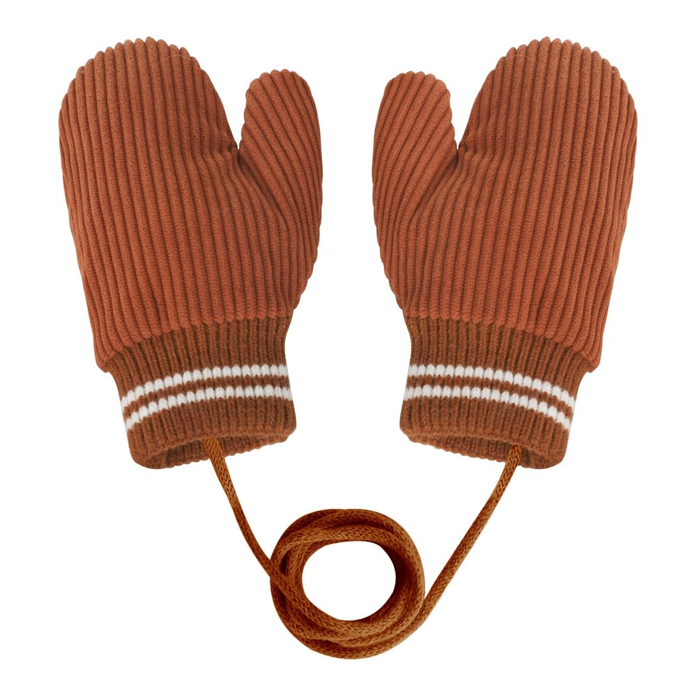 Kids Warm Mittens with String Knitted Winter Cute Full Finger Snow Gloves Infant Baby for Boys Girls Age 1-4