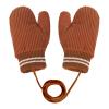 Kids Warm Mittens with String Knitted Winter Cute Full Finger Snow Gloves Infant Baby for Boys Girls Age 1-4 view 1