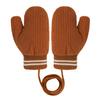 Kids Warm Mittens with String Knitted Winter Cute Full Finger Snow Gloves Infant Baby for Boys Girls Age 1-4 view 2