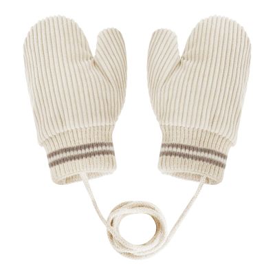 Kids Warm Mittens with String Knitted Winter Cute Full Finger Snow Gloves Infant Baby for Boys Girls Age 1-4
