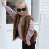 Toddler Faux Fur Vest Coat Little Girl Sleeveless Waistcoat Jacket Winter Thick Warm Outwear Party (Brown, 2-3 Years) view 4