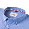 Alimens & Gentle Boys Long Sleeve Solid Button Down Oxford Shirt Collared Cotton Top with Chest Pocket view 2