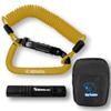 BigPantha Motorcycle Helmet Lock & Security Cable - Yellow Carabiner Combination Lock Secures Your Helmet, Jacket, Gloves, or Bag - Helmet Lock with Free Carry Pouch & a Small Flashlight