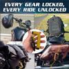 BigPantha Motorcycle Helmet Lock & Security Cable - Yellow Carabiner Combination Lock Secures Your Helmet, Jacket, Gloves, or Bag - Helmet Lock with Free Carry Pouch & a Small Flashlight view 4