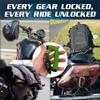 BigPantha Motorcycle Helmet Lock & Security Cable - Green Carabiner Combination Lock Secures Your Helmet, Jacket, Gloves, or Bag - Helmet Lock with Free Carry Pouch & a Small Flashlight view 4