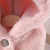 Baby Girl's Rabbit Ear Hoodie Fleece Vest Sleeveless Fuzzy Fleece Hooded Jacket Coat with Bag Winter (Pink, 3-4 Years) view 3
