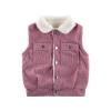 Boys Girls Corduroy Jacket Toddler Kids Sleeveless Fleece Winter Coat Vest Sherpa Lined Button Down (Pink, 8-9 Years) view 1