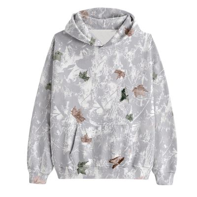 Women's Camo Hoodie Maple Leaf Print Oversized Hooded Sweatshirt