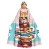 POEZJZW Burger Pussycat Hooded Cloak Robe Costume Cloak For Adult Men Women Christmas Hoodies Cape Cosplay Costumes view 1