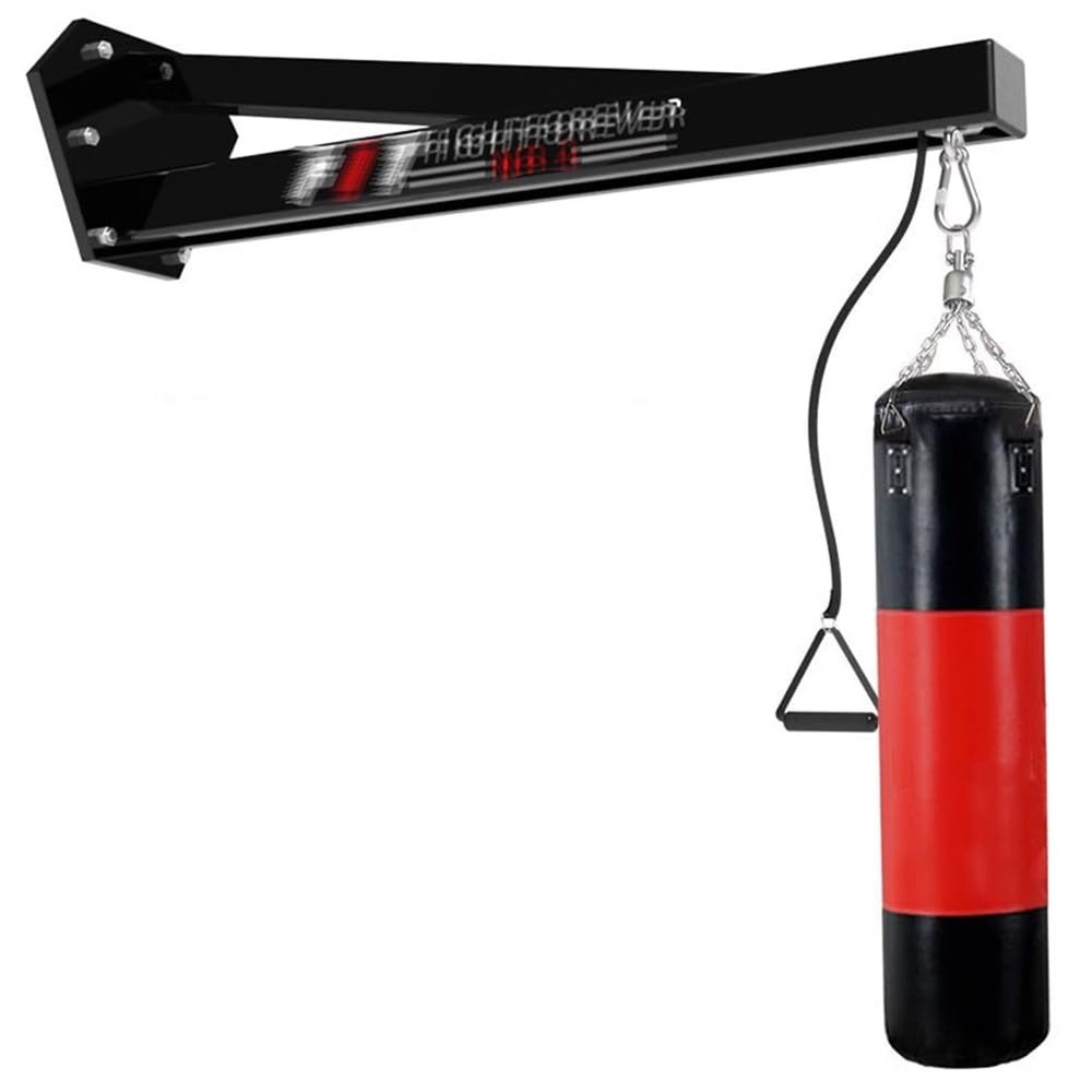UPWONEA Movable Track Boxing Sandbag Rack, Wall-Mounted Sandbag Rack with Strong Load-Bearing Capacity, Can Bear 500Kg, Professional Boxing Training Sandbag Rack